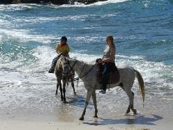 On the Beach with kids in private rides