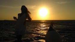 Atardecer en Aruba desde el mar