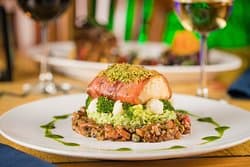 Sea bass wrapped in Prosciutto