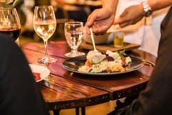 Seabass in a salt crust served tableside