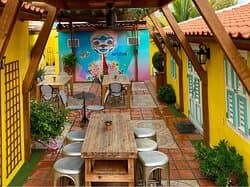 This is aruba experience’s patio. Amazing place for breakfast. The best place in town.