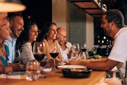 Our open kitchen concept gives you the opportunity to interact with the chef.