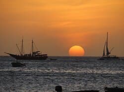 Sunset in Palm Beach, Aruba.