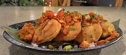 Loaded Johnny Cakes with Cod Fish