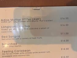 I really got a laugh from their choice of drink names. Must also mention drinks were yummy! 😋