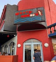 The front of the restaurant makes the place look like a fun time!