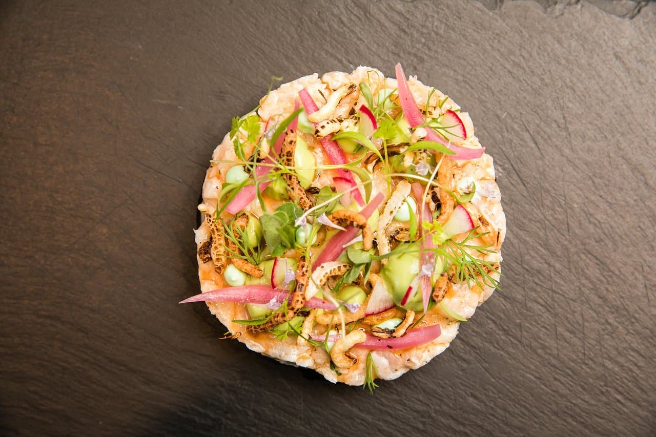 Sea-bass, avocado, pickled onions and wild Canadian rice