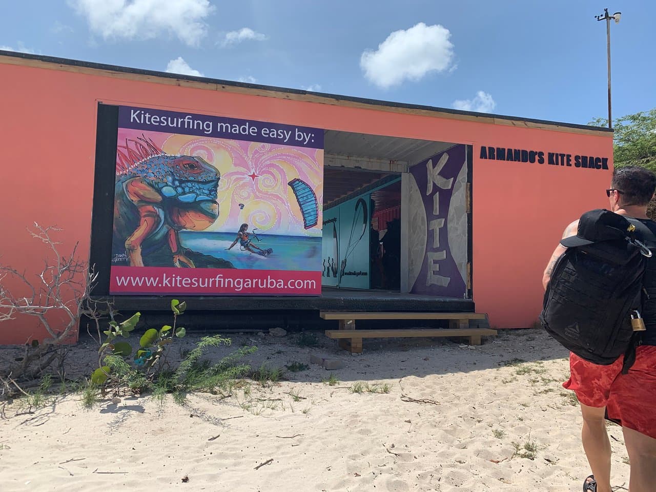 A shot of Armando's Kite Shack and me on one of my long runs