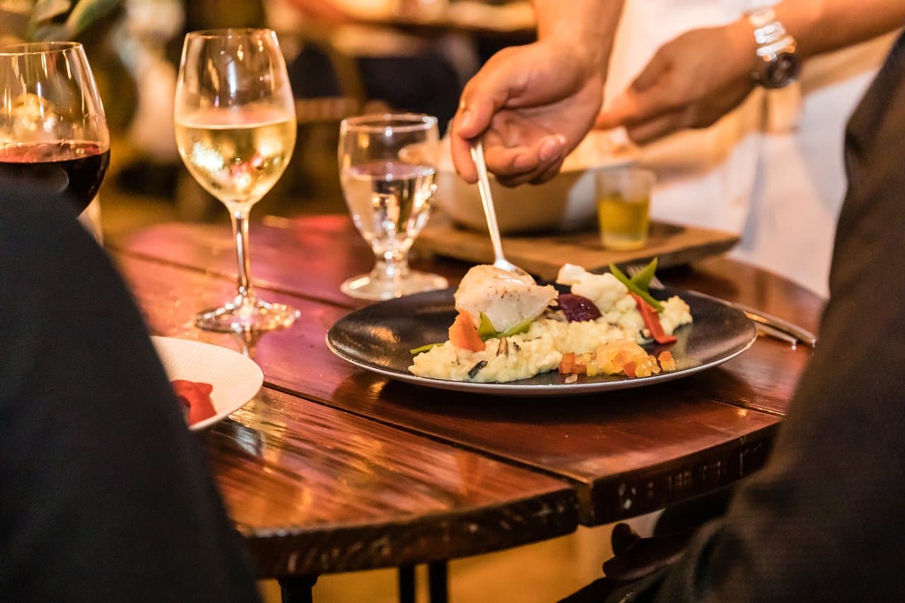 Seabass in a salt crust served tableside