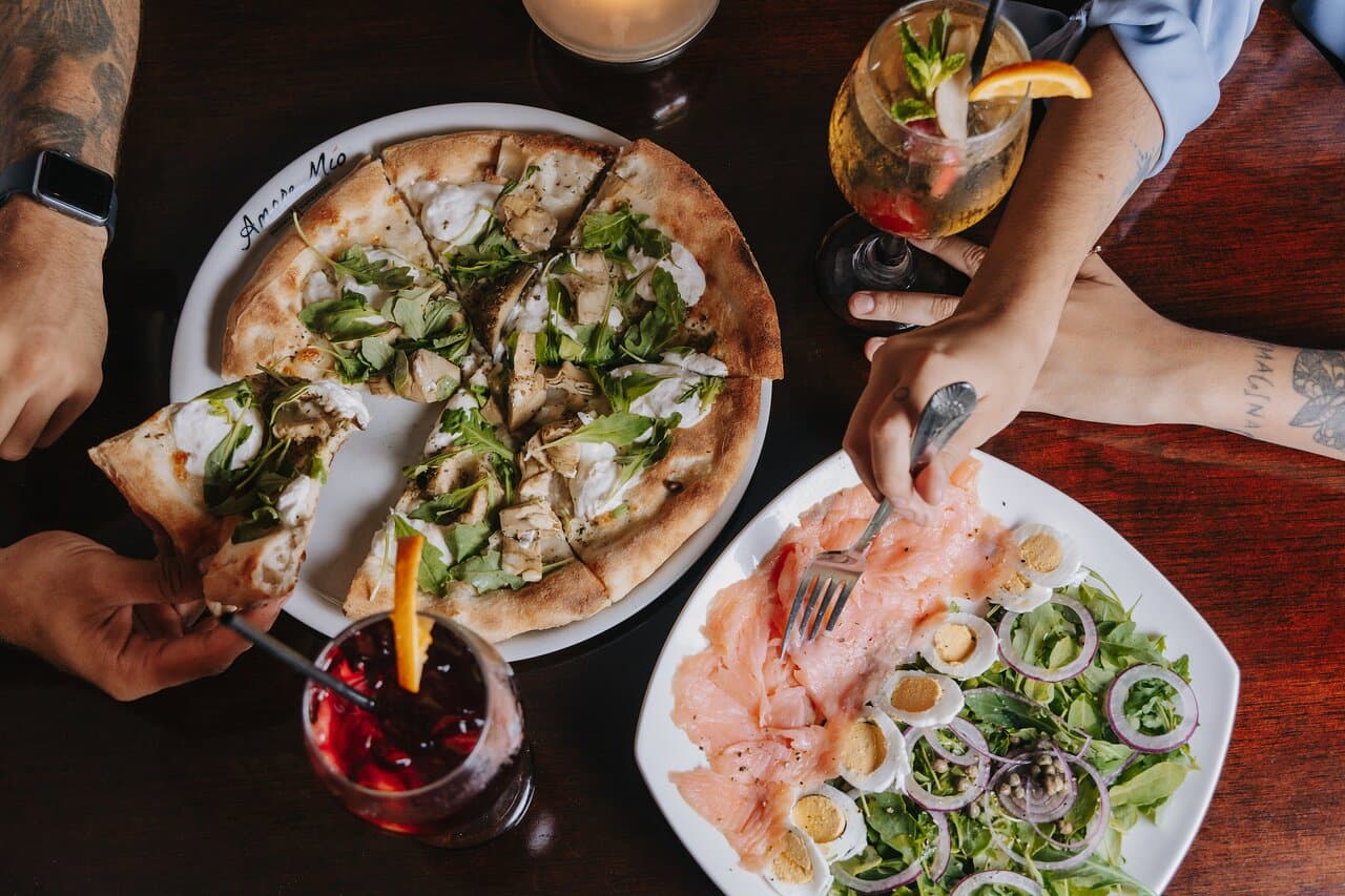 Pizza and Smoked Salmon