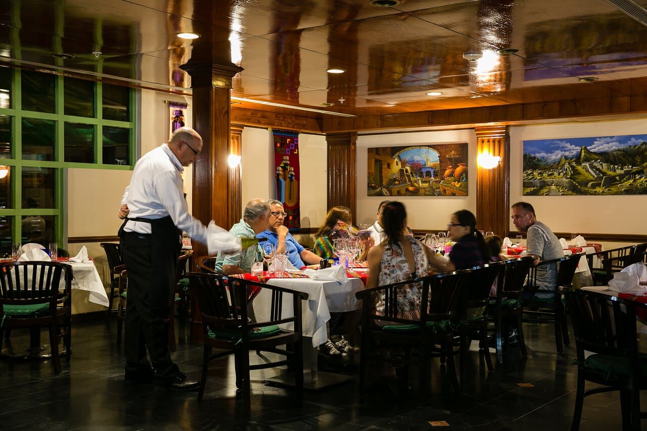 Inside restaurant