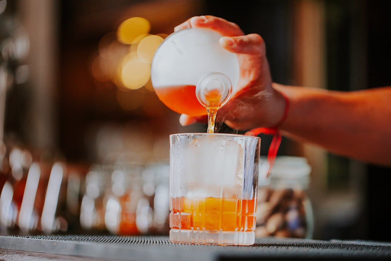 Ready to drink smoked old fashioned