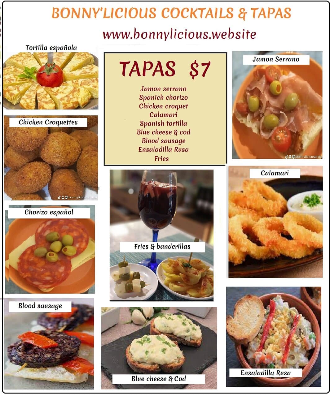 TAPAS MENIU!! delicious.