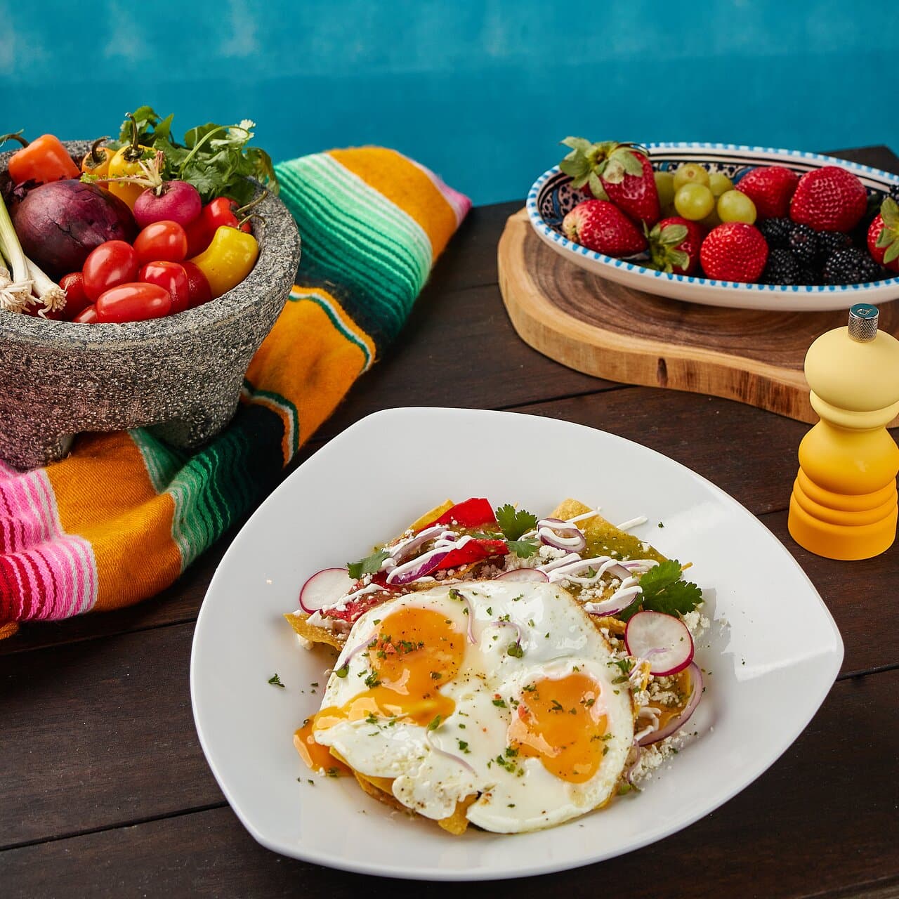 Mexican Chilaquiles with eggs