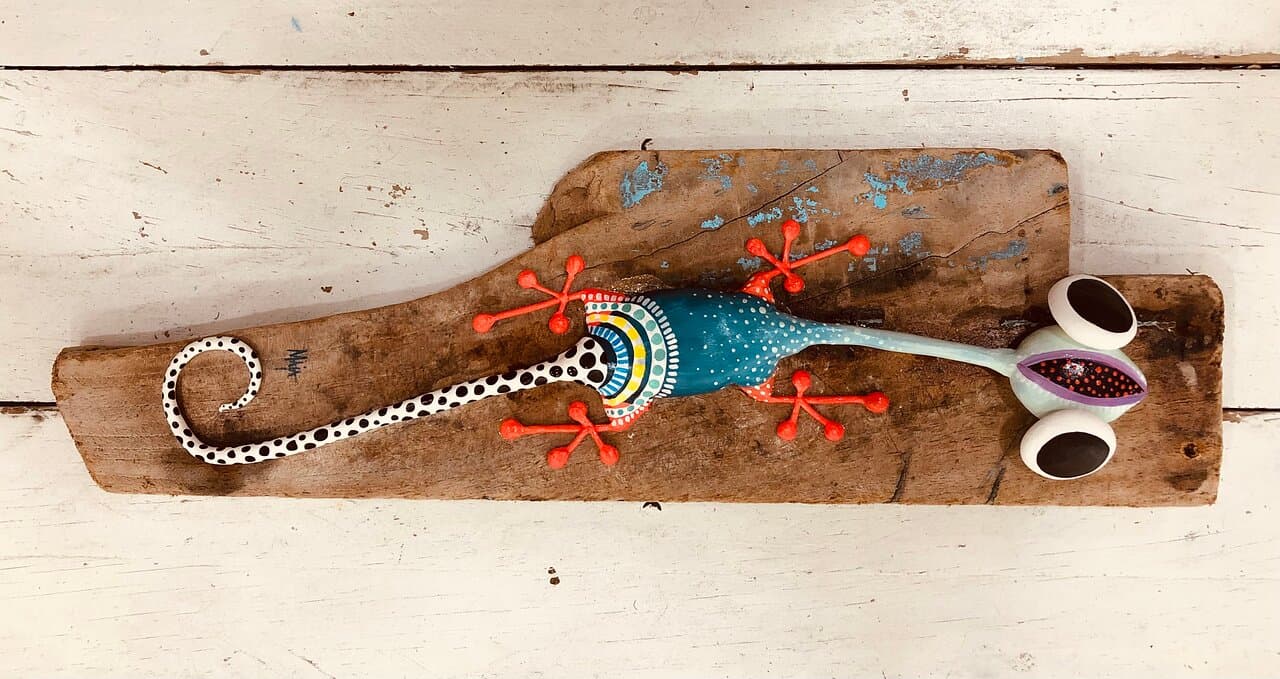 New at the Atelier, driftwood gecko, made by Maja Lepsanovic. Look for more of her work at the Atelier.