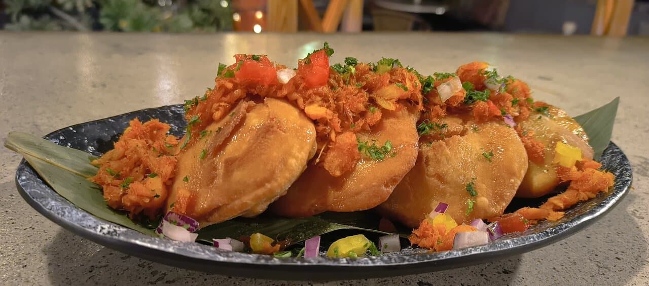 Loaded Johnny Cakes with Cod Fish