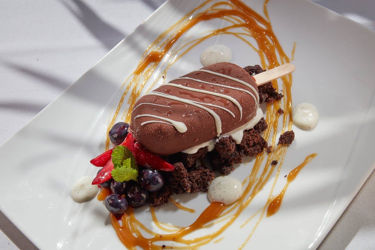 Dinner menu item at pureocean