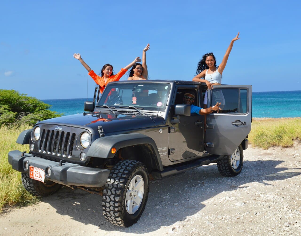 Embark on a VIP island adventure with our dedicated team! 🌟 Relax in our 4x4 Jeep Wranglers as we take you to must-see spots like the Natural Bridge, Guadirikiri Caves, and Baby Beach. Immerse yourself in history at Alto Vista Chapel and the Archaeological Museum, or explore the wildlife at Arikok National Park. Enjoy round trip transportation, snorkel gear, refreshments, and a private VIP escort. Your dream island experience awaits!
