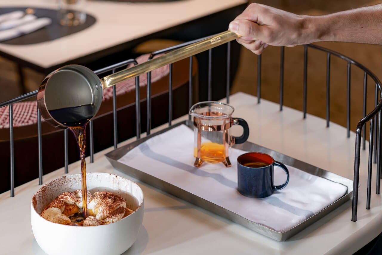 Flambéed Tiramisu for the Table