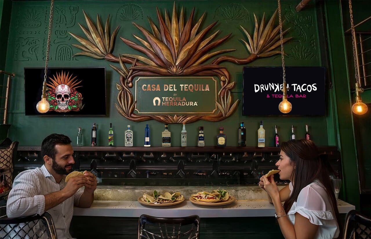 Drunken Tacos & Tequila Bar offers an authentic Mexican cuisine with a Full Tequila bar.