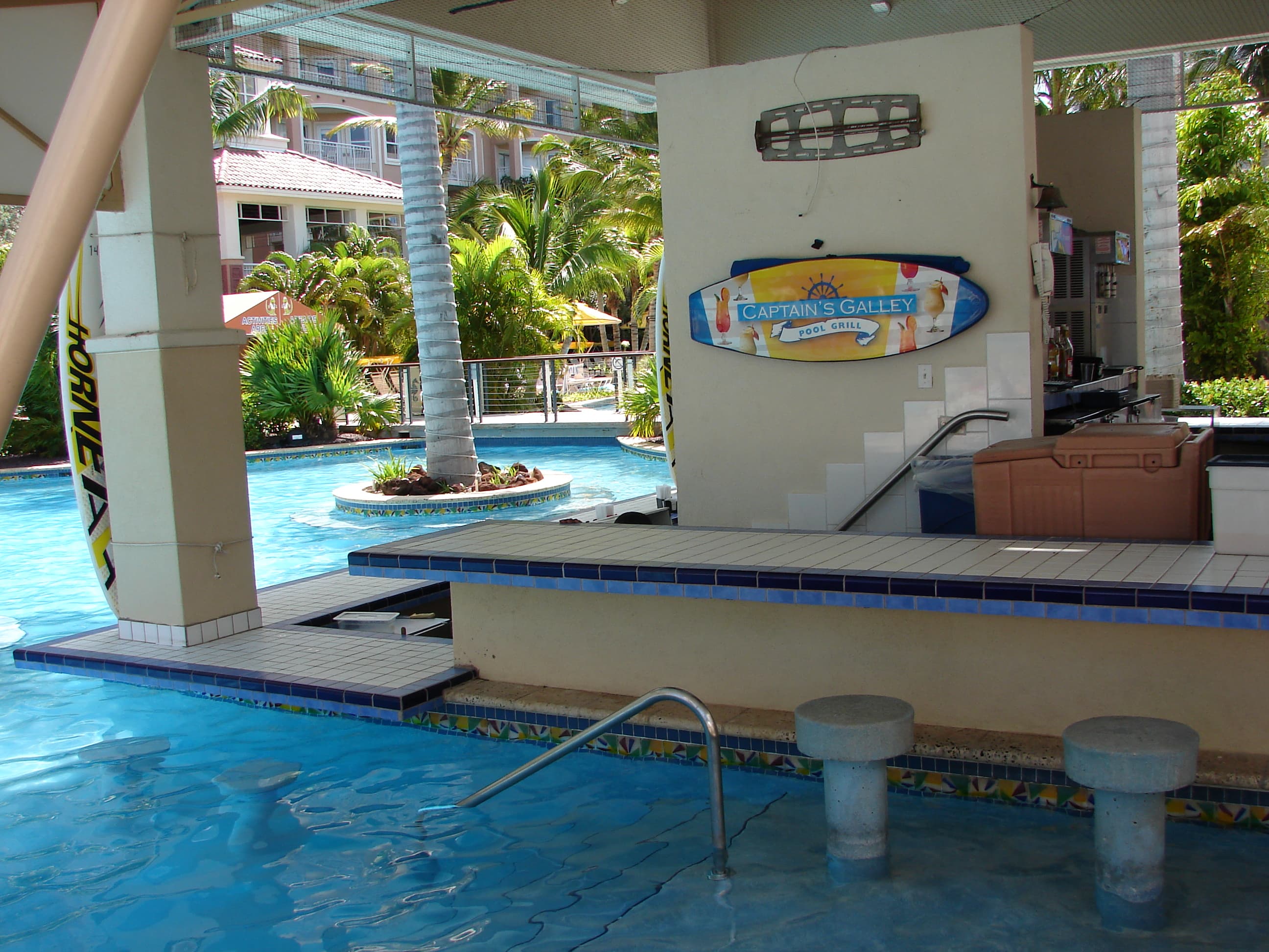 Poolside restaurant and bar