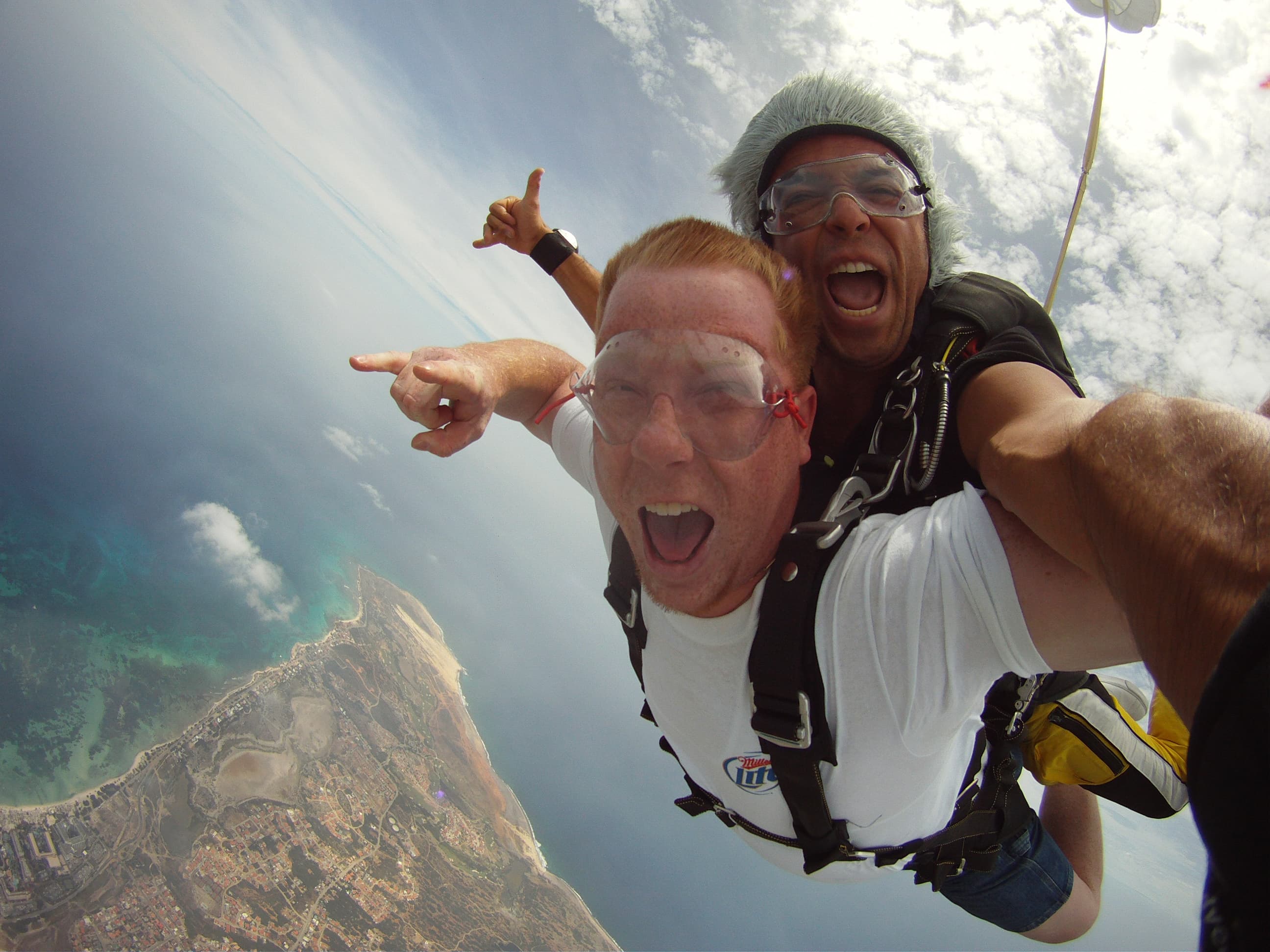 The thrill of jumping over our beautiful island!!!
