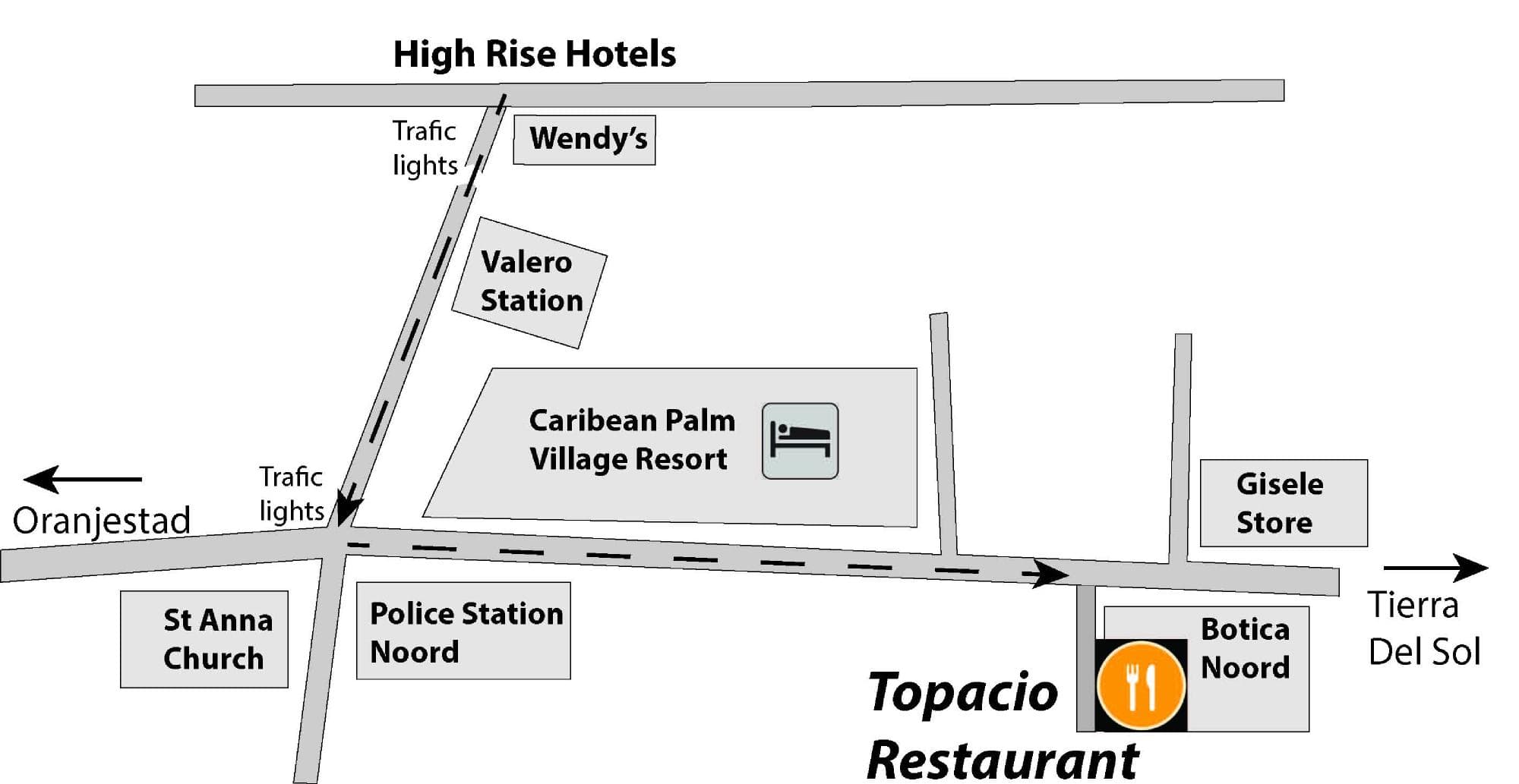 Route planner to Bar Restaurant Topacio