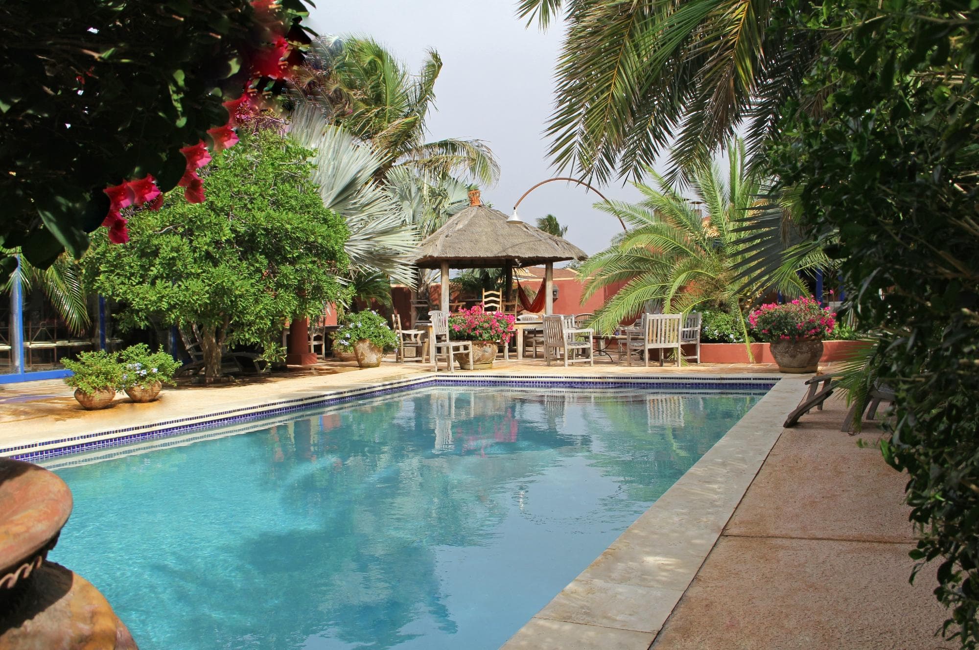 Pool and heated jacuzzi