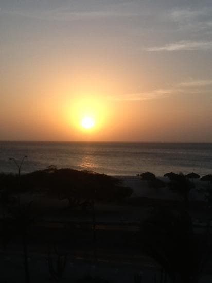 sunset from our balcony.
