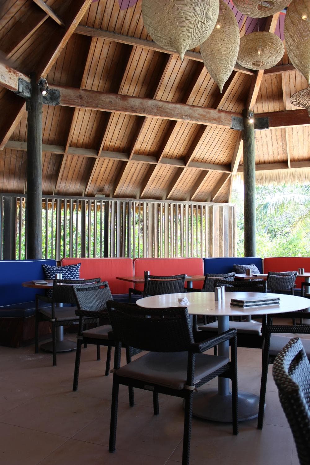 The eating area of the restaurant
