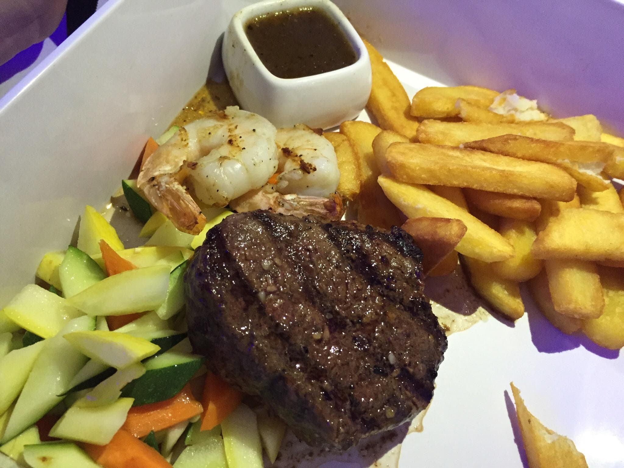 Surf & Turf. The steak was a bit overdone.