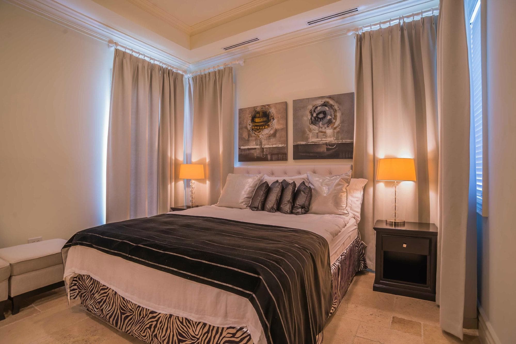Bedroom of a 3 bedroom luxury apartment