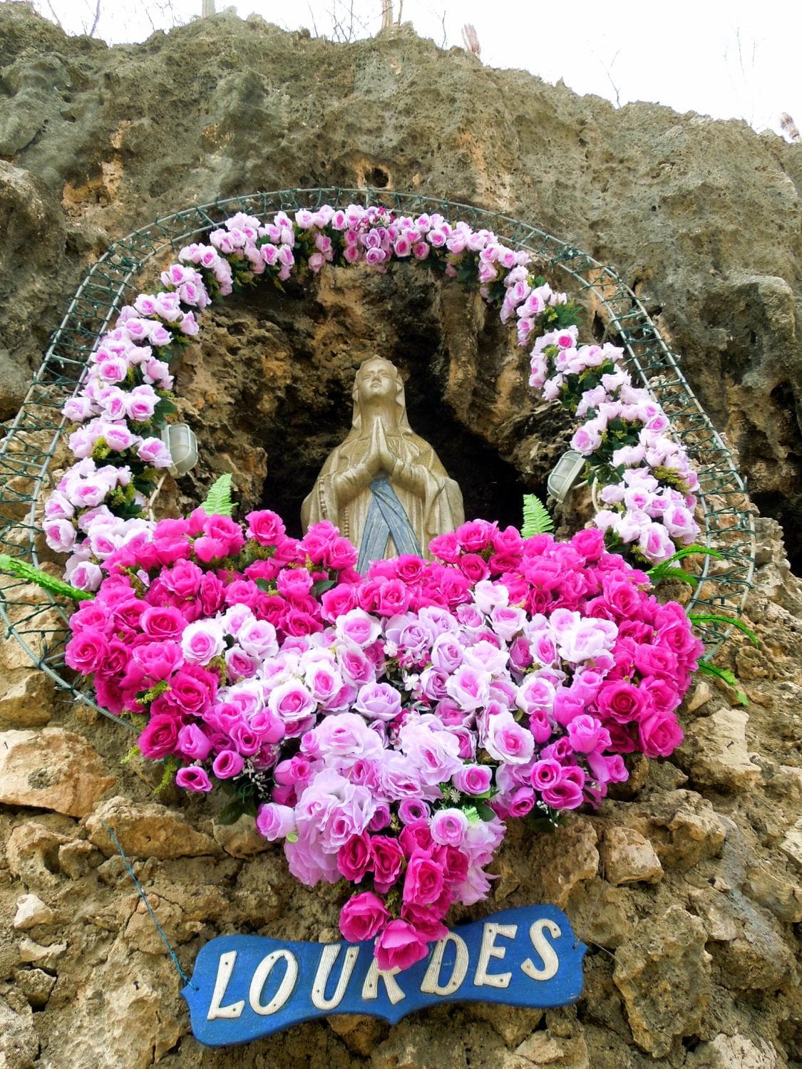 The Lourdes Grotto - Statue of the Virgin Mary