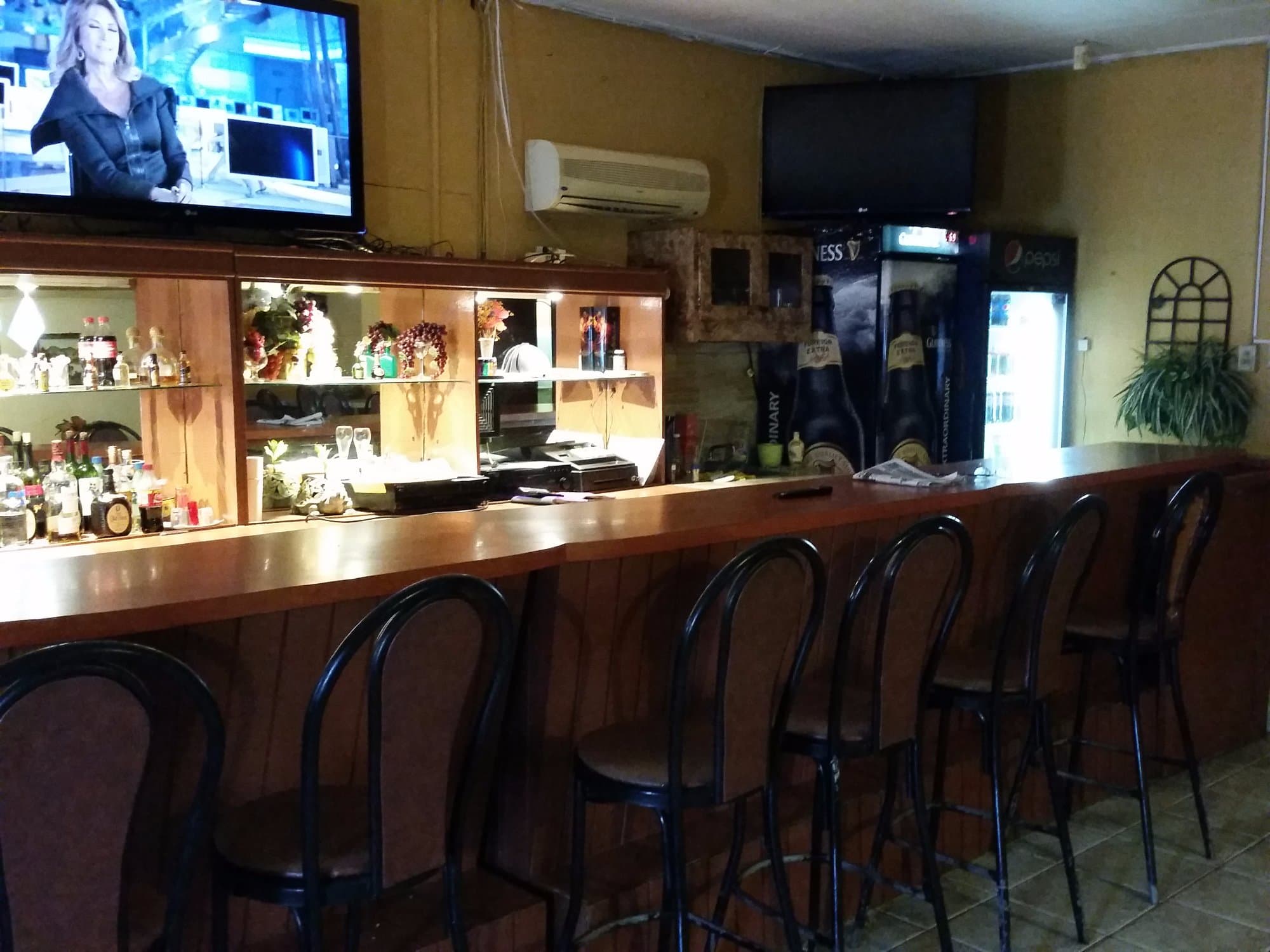 the bar