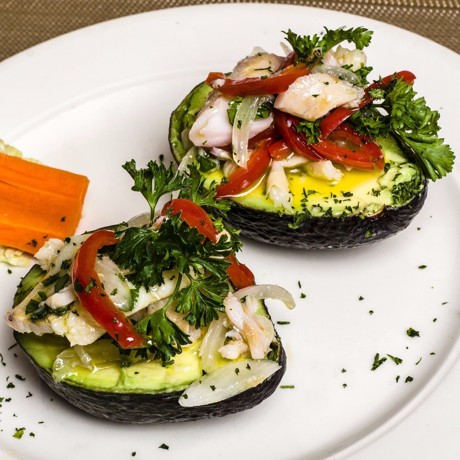 Stuffed Avocado - Bacalhau Vinaigrette