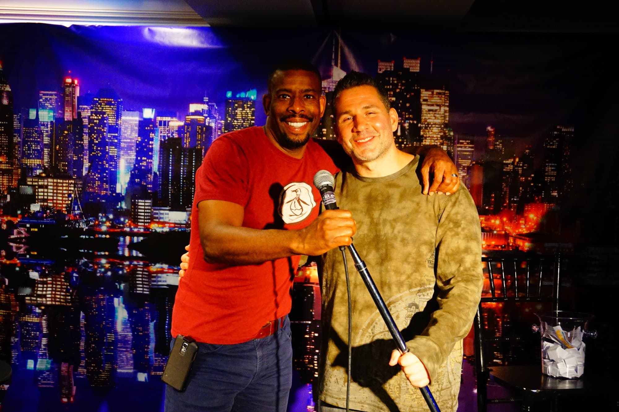 Chuck Nice and Mike Vecchione, comedians