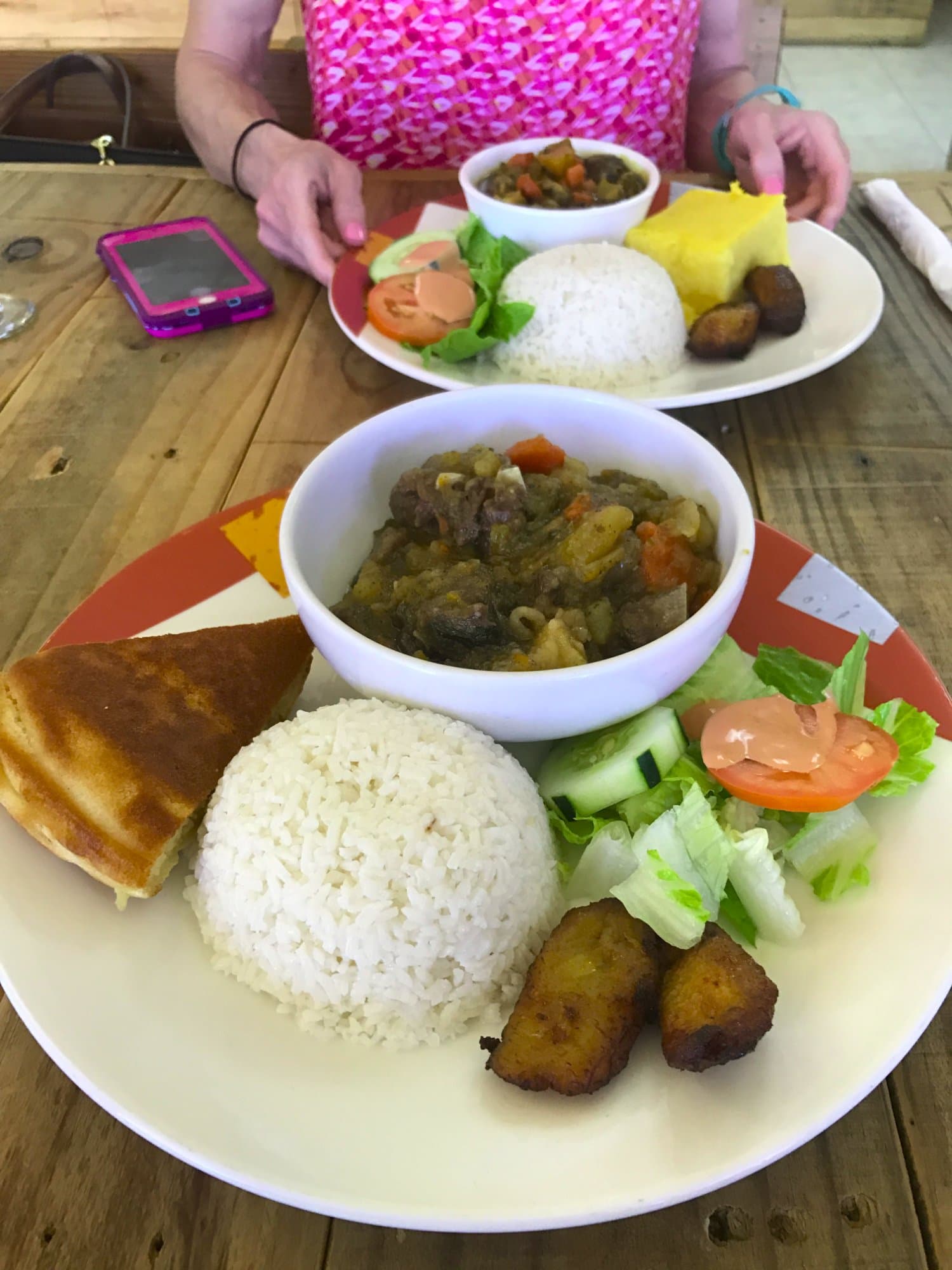 Goat Stew (front) and Cocolishi Stoba (back)