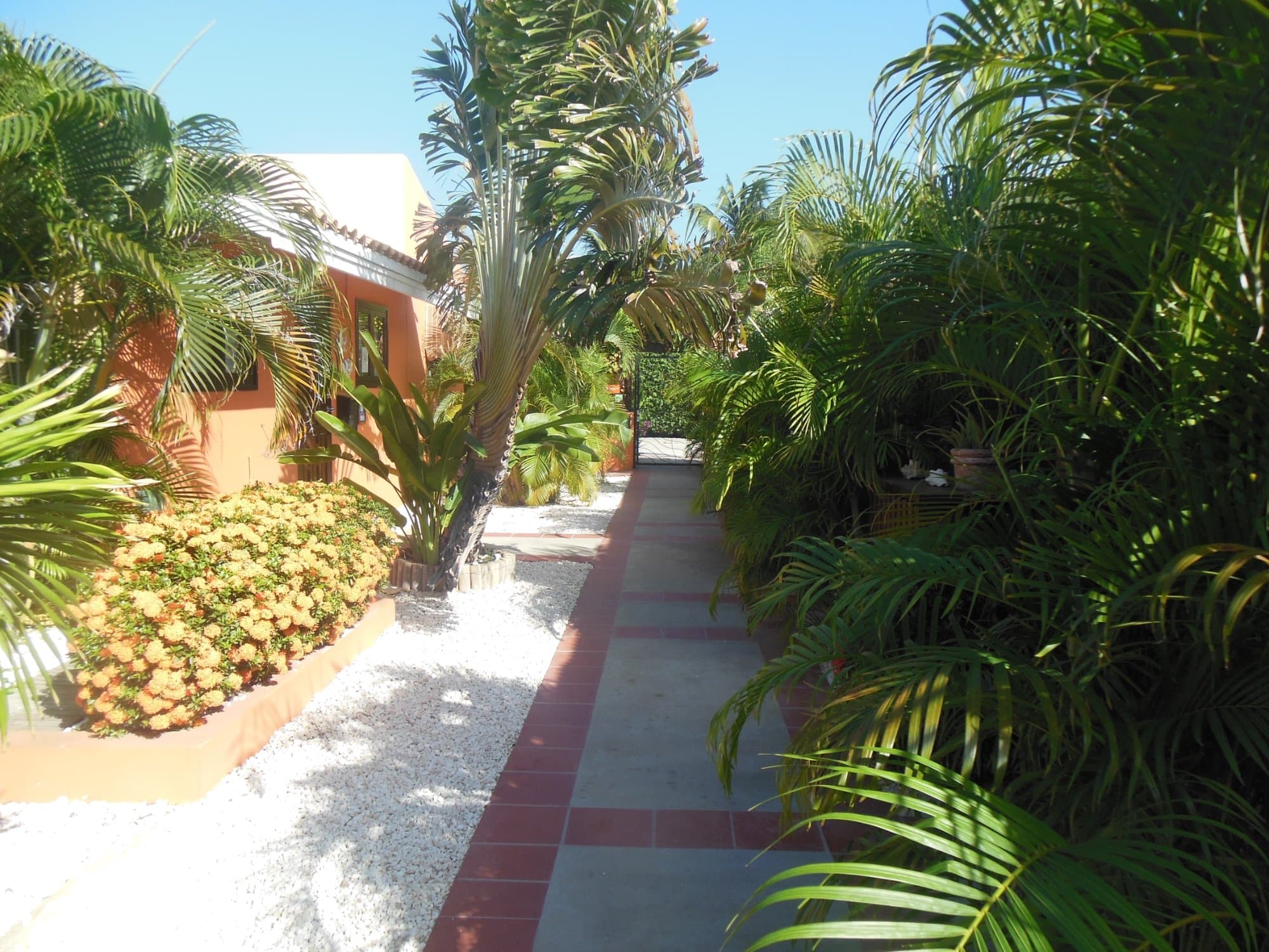 Another view of the walkway at the apartments