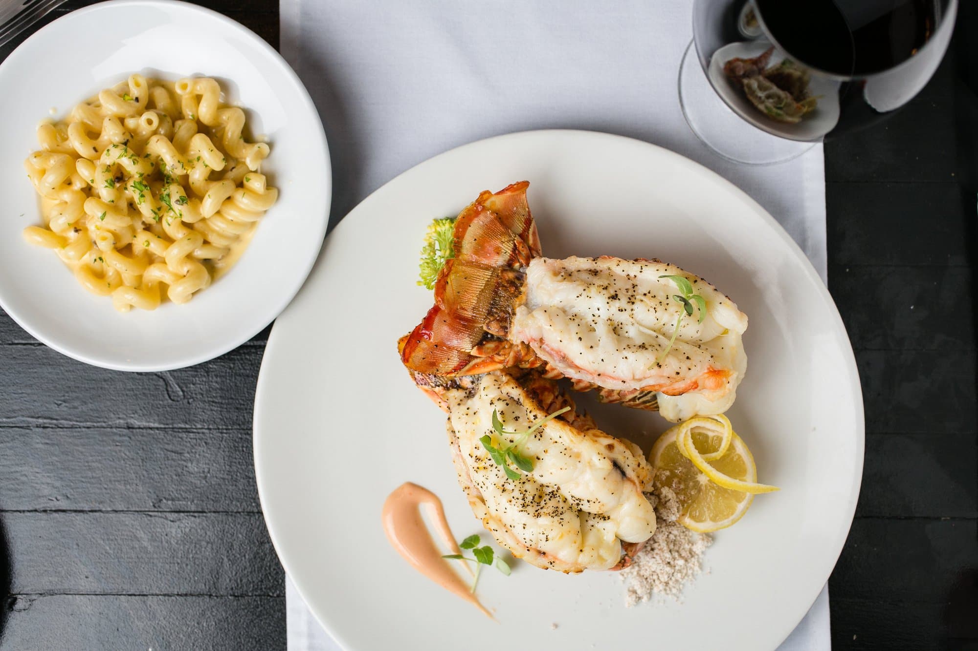 Fresh lobster tails, one of our specialties