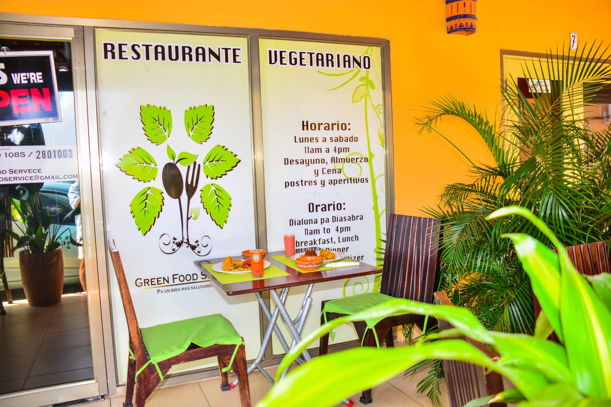 Green Food Service Entrance