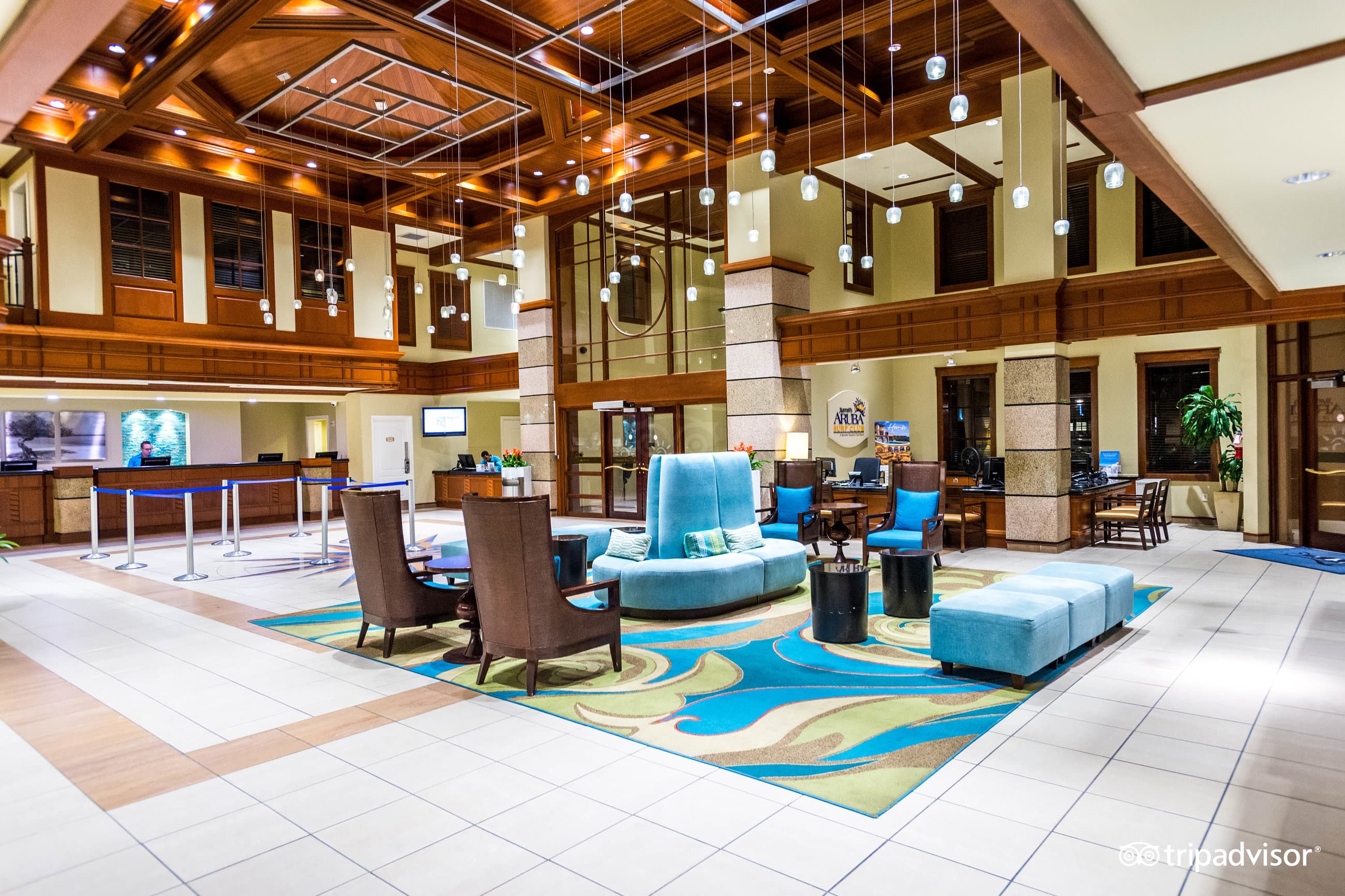 Lobby at the Marriott's Aruba Surf Club