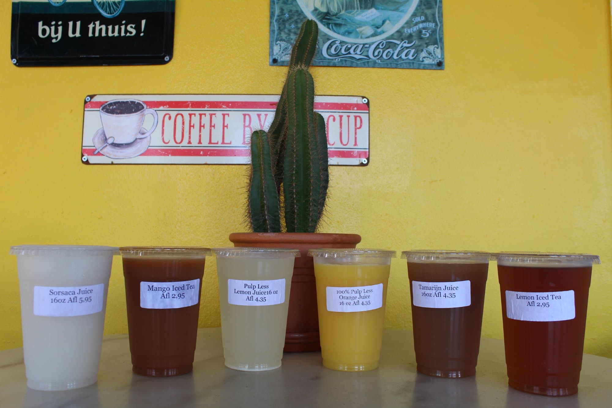 Homemade juices, healthy and refreshing for cooling off in the Aruban sun!