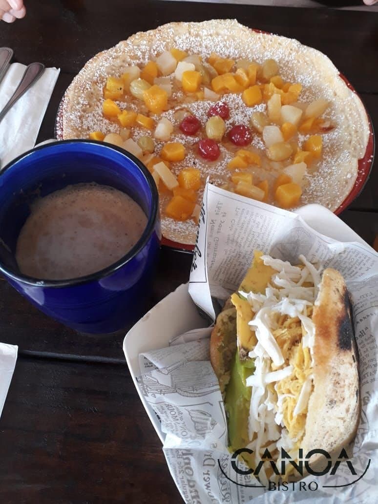 😋😋😋 Come and enjoy our new breakfast menu! To delight yourself with our wonderful Dutch Pancakes! You can also mix it with our Latin flavors! #aruba #onehappyisland #dutchpancakes #arepas #dutchcaribbean