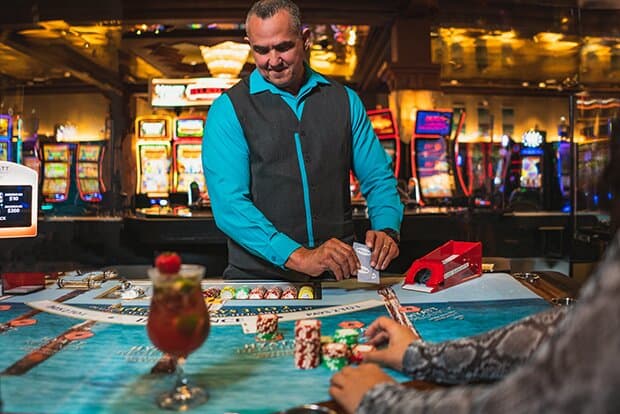 Test your skills with card games like Black Jack, Caribbean Stud Poker and Three Card Poker.