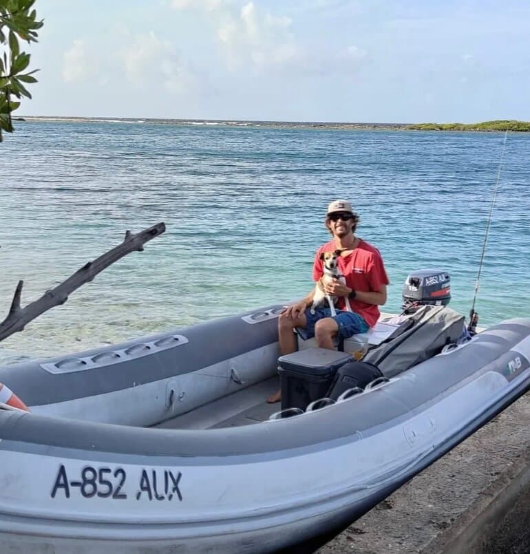 Meet our experienced and knowledgeable Captain Maurice and his buddy Chewy