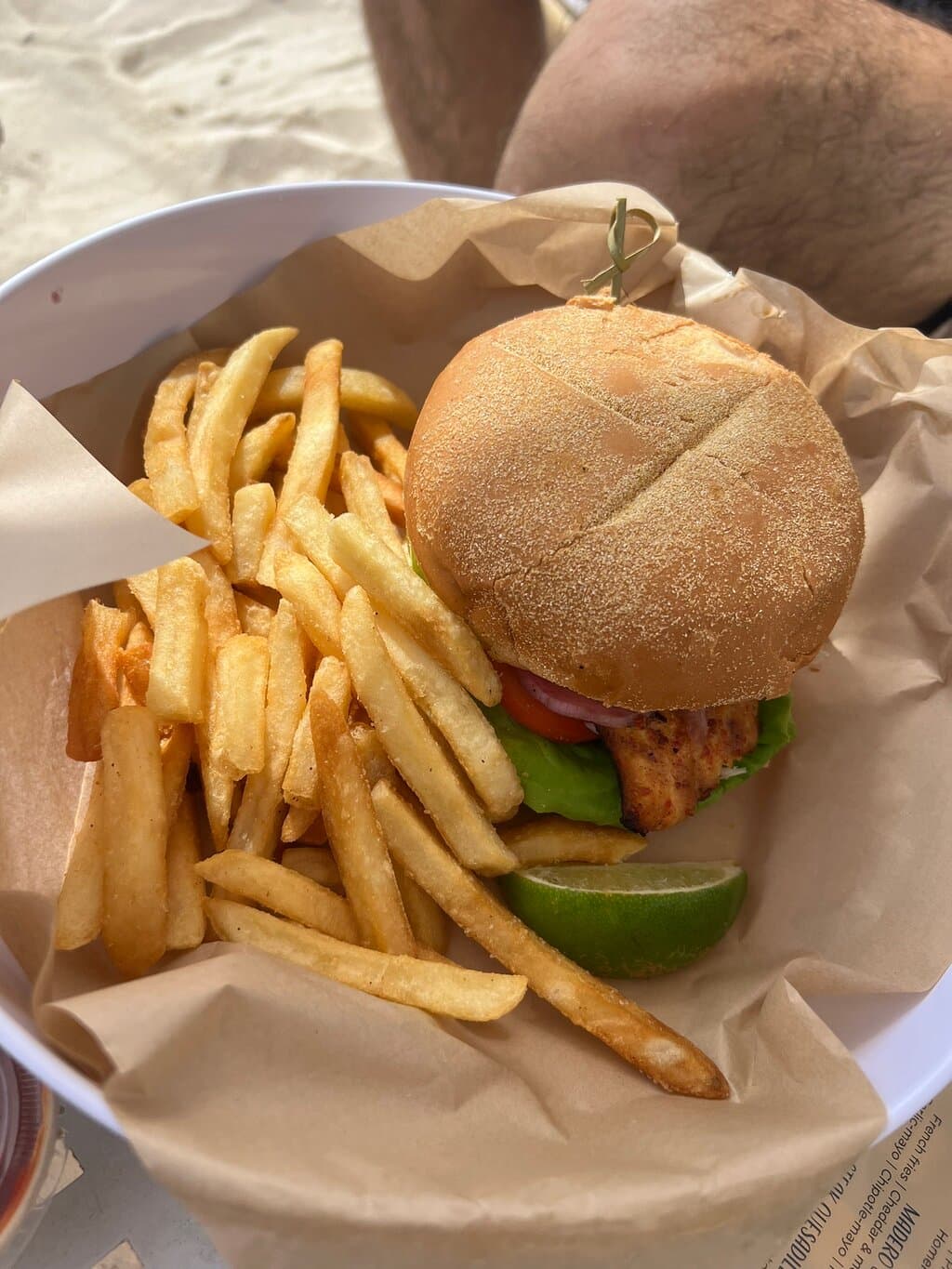 Great restaurant for lunch by the beach — the he quesadillas, the fish sandwich and the smash burger with Caesar salad our favorite, lobster roll with shrimp and fish tacos just ok to us