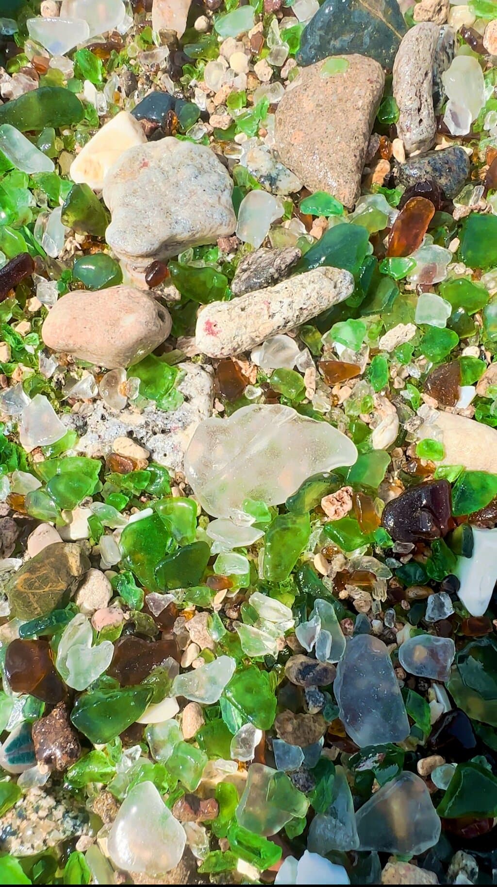 The “sand” on the island.