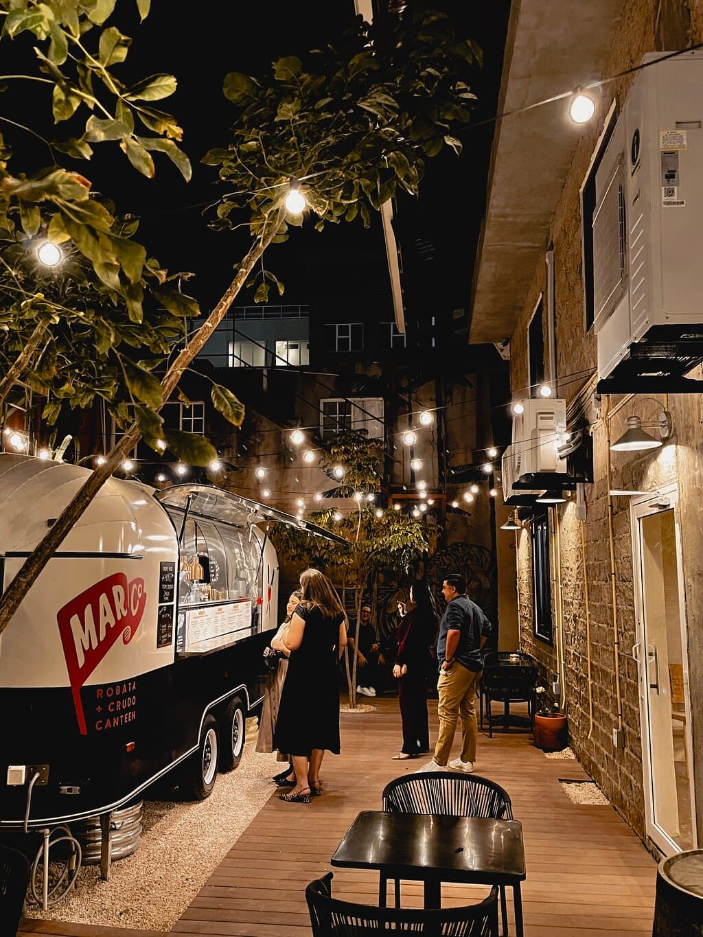 Backyard charm meets urban food truck feel
