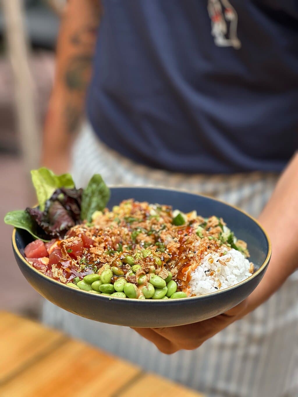 ahi tuna or salmon poke bowls - while the sun shines or as the moon glows