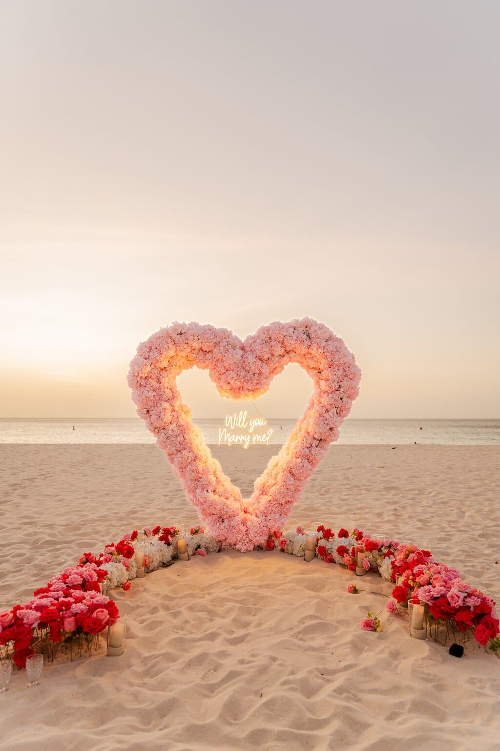 Cupids love heart proposal package